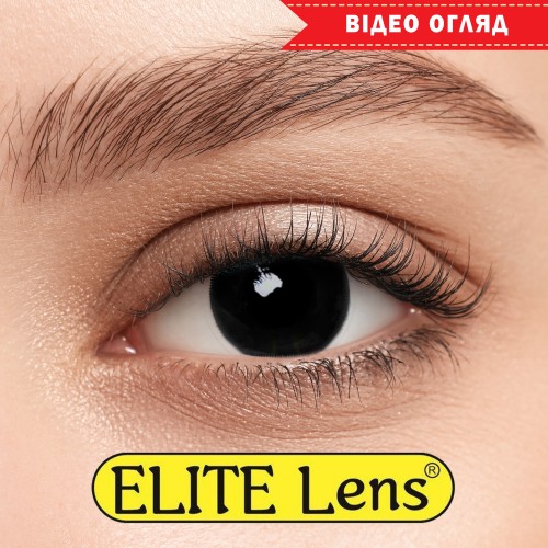 Цветные линзы ELITE Lens модель «Фуллблэк» мини-склеры